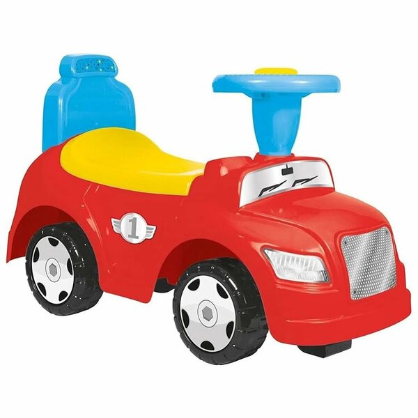 Dolu 2in1 Loopauto + Toeter Rood/Geel/Blauw