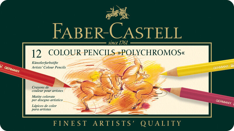 Faber Castell FC-110012 Kleurpotlood Polychromos 3,8mm Kerndikte Etui &agrave; 12 Stuks