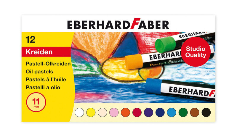 Eberhard Faber EF-522012 Oliepastelkrijt 11mm 12 Stuks Assorti