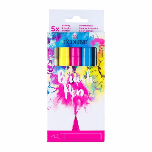 Ecoline Brush Pen Primair 5 Kleuren