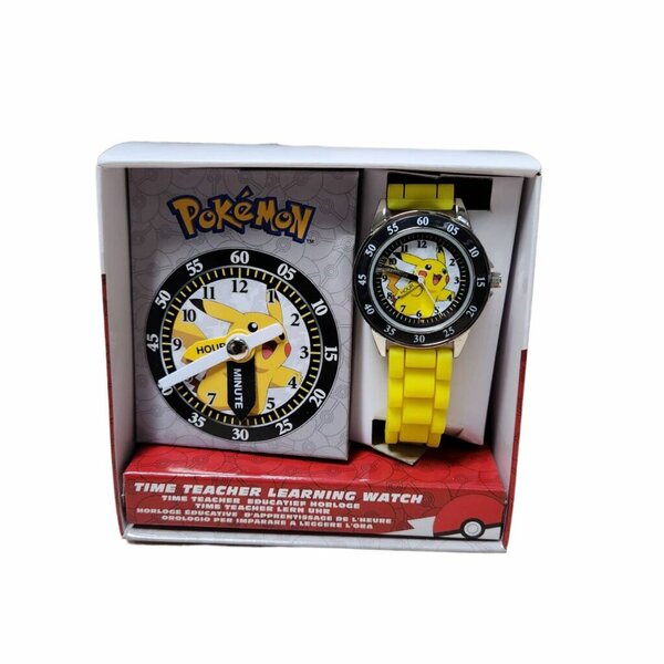 Pokemon Time Teacher Horloge Geel/Zwart