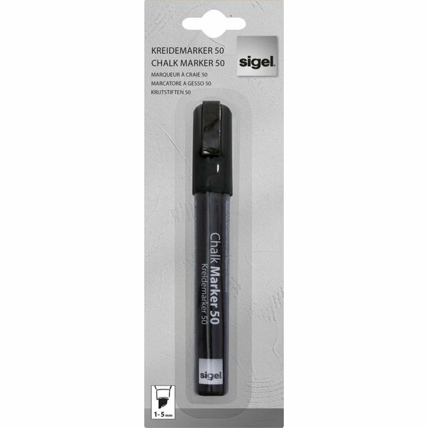 Sigel SI-BA180 Krijtstift Wigpunt 1-5 mm Zwart