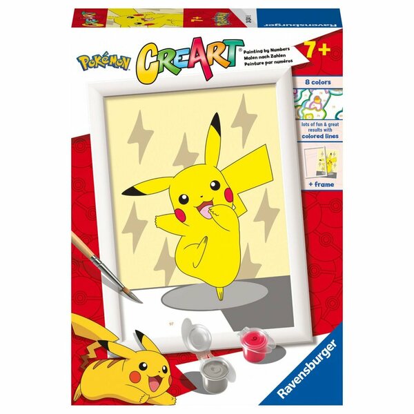 Ravensburger CreArt Schilderen op Nummer Pok&eacute;mon Pikachu