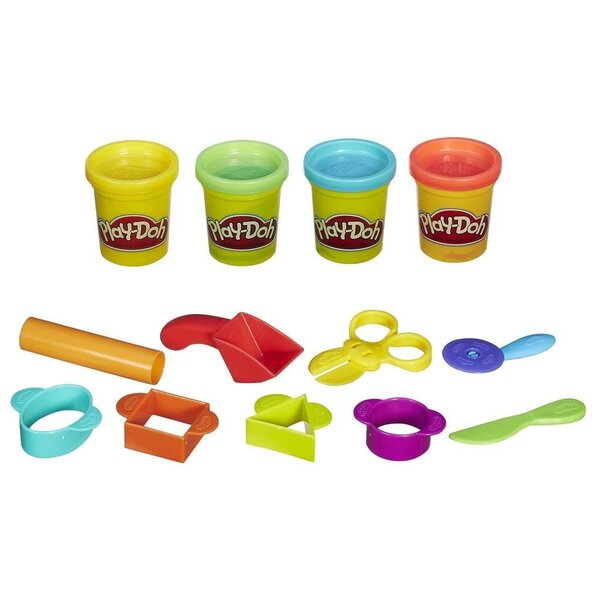 Play-Doh Gereedschap Basisset met 4 Potjes Klei