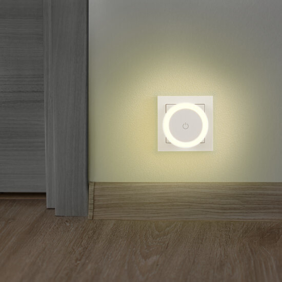 Hama Led-nachtlampje Touch Switch Voor Stopcontact Aanraakknop Warm Licht