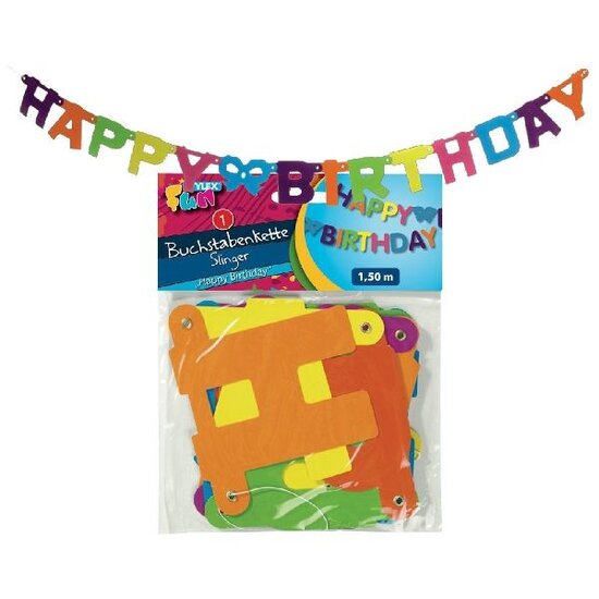 Happy Birthday Letterslinger 1,5 Meter