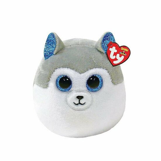 TY Squish A Boo Knuffelkussen Husky Slush 8 cm