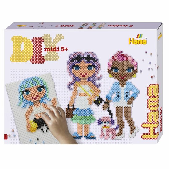 Hama Strijkkralen DIY Midi Fashion Girls 4000 Stuks