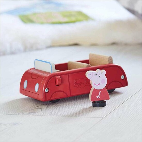 Peppa Pig Houten Auto + Peppa Pig Figuur