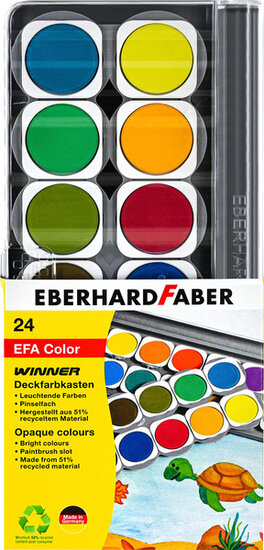 Eberhard Faber EF-578324 Verfdoos Winner 24 Kleuren + Mengpalet