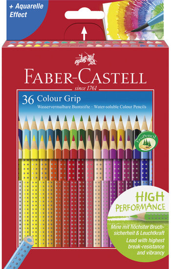 Faber Castell FC-112442 Kleurpotlood FC Grip 36 Stuks 2 Rijen Van 18 Stuks Kartonetui