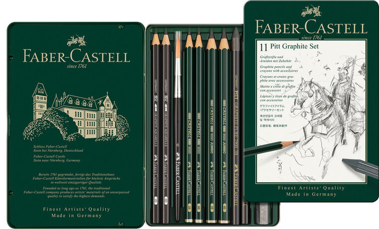 Faber Castell FC-112972 Grafietset Faber-Castell Pitt 11-delig