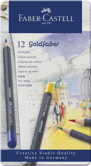 Faber Castell FC-114712 Kleurpotlood Faber-Castell Goldfaber Etui &agrave; 12 Stuks