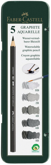 Faber Castell FC-117805 Aquarelpotlood Faber-Castell Graphite Etui A 5 Stuks