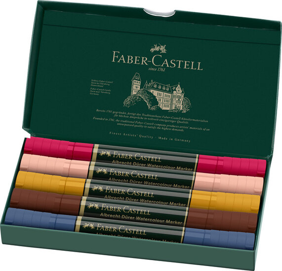 Faber Castell FC-160307 WK25Aquarel Marker FC AlbrechtD&uuml;rer 5 Stuks Portrait