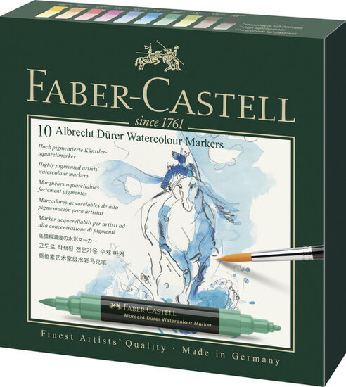 Faber Castell FC-160310 Aquarel Marker Albrecht D&uuml;rer Doos A 10 Stuks