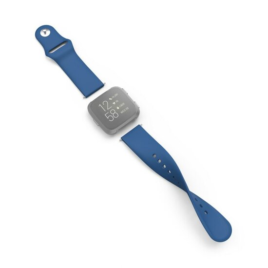 Hama Polsband Voor Fitbit Versa 2/Versa (Lite) Vervangende Sil. Polsband Blauw