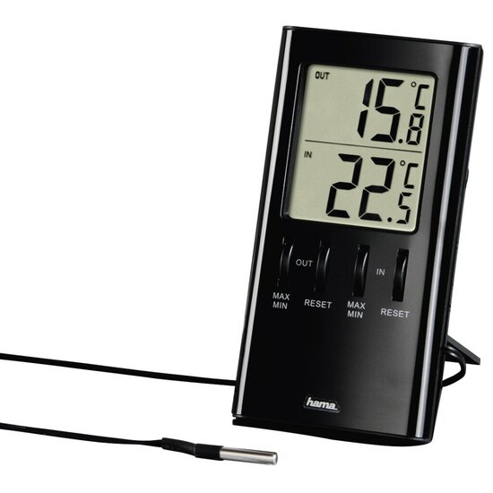 Hama Lcd-thermometer T-350 Zwart