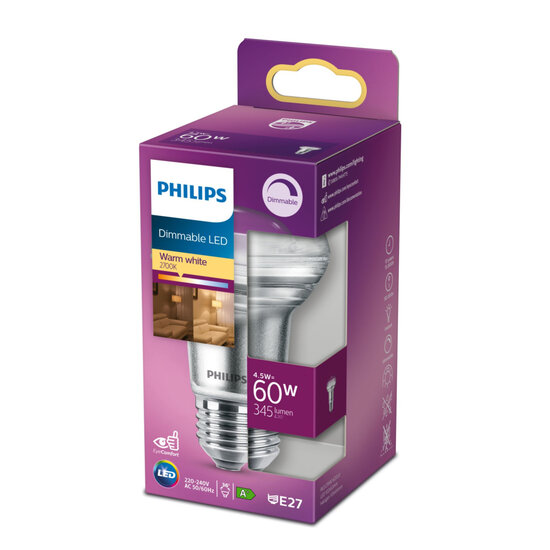 Philips Dimbaar LED Reflectorlamp 60W E27 Warm Wit