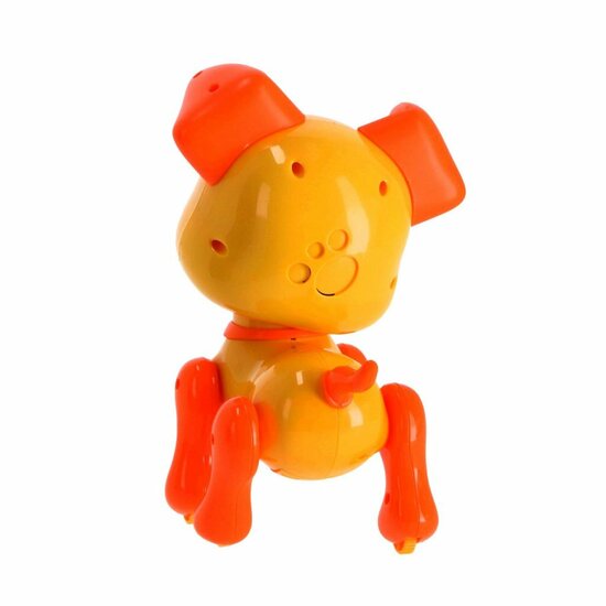 Robot Puppy Rick 20 cm + Licht en Geluid Geel/Oranje