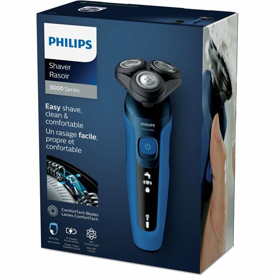 Philips S5466/17 Shaver Series 5000 Wet &amp; Dry Elektrisch Scheerapparaat Zwart/Blauw