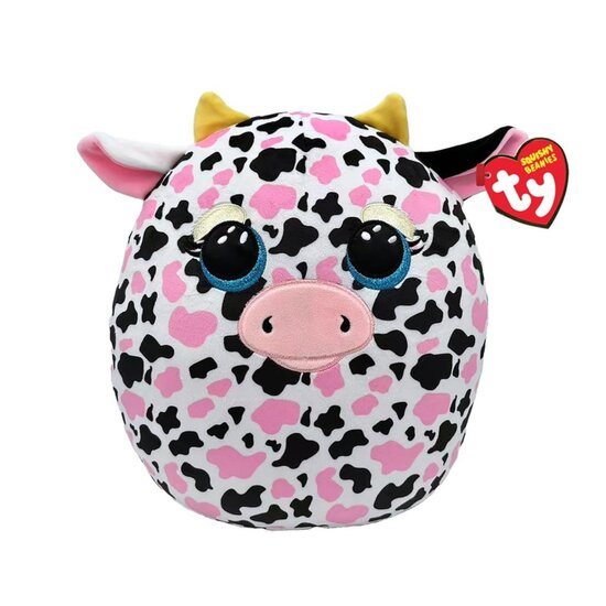 TY Squish a Boo Knuffekussen Koe Milkshake 31 cm