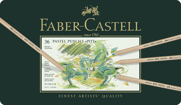 Faber Castell FC-112136 Pastelpotlood Faber-Castell Pitt Metalen Etui A 36 Stuks