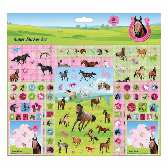 Stickerset Paarden 500+