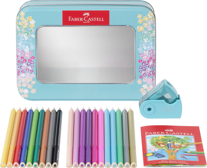 Faber Castell FC-201641 Sparkle Set Faber-Castell 20x Kleurpotloden En 1x Mini Puntenslijper