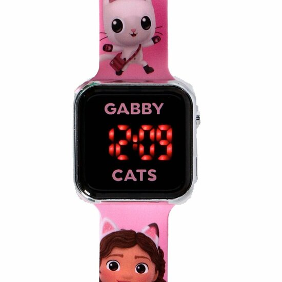 Gabby&#039;s Dollhouse LED Horloge Roze