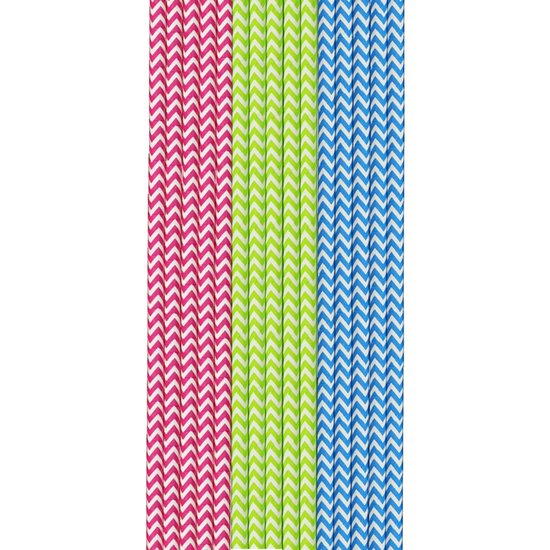 Duni Papieren Rietjes 50 Stuks Rood/Groen/Blauw