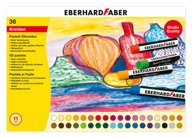 Eberhard Faber EF-522036 Oliepastelkrijt EFA 11mm Doos A 36 St Assorti