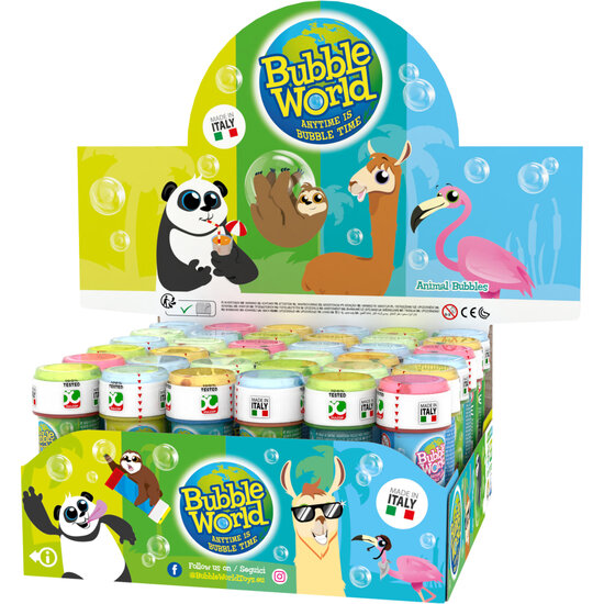 Bubble World Bellenblaas Dieren 60 ml 36 Stuks