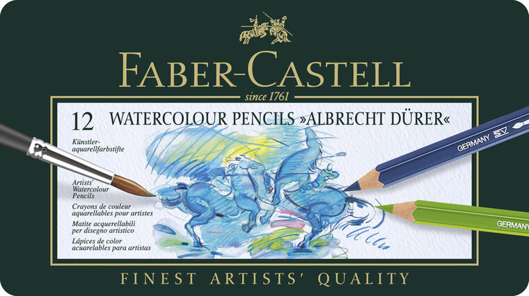 Faber Castell FC-117512 Aquarelpotlood Faber-Castell Albrecht D&uuml;rer Etui &agrave; 12 Stuks