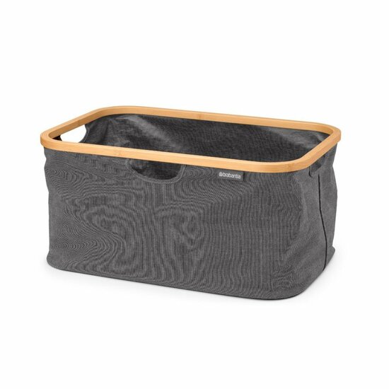 Brabantia Wasmand Opvouwbaar 40L Pepper Black/Bamboe