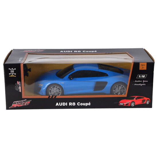 RC Audi Audi R8 V10 Coup&eacute; 1:16 + Licht Blauw