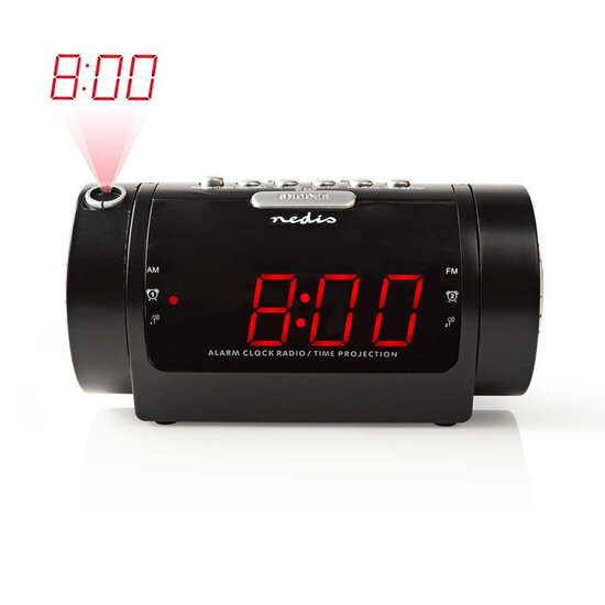 Nedis CLAR005BK Digitale Wekkerradio Met Display Led Van 0,9&quot; Fm Dubbel Alarm Sluimeren