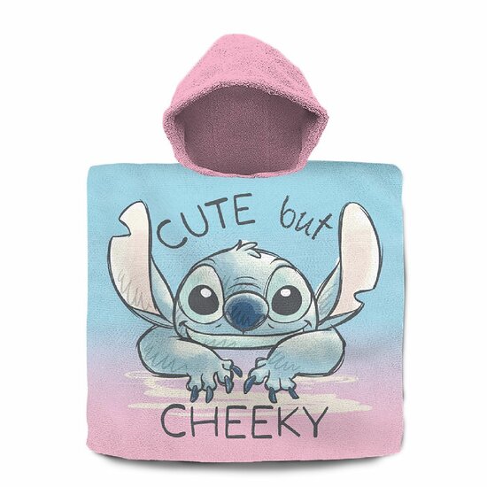 Disney Stitch Badponcho 60x120 cm Roze/Blauw