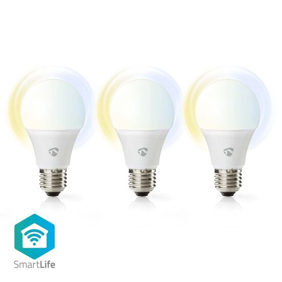 Nedis WIFILRW30E27 Smartlife Led Bulb Wi-fi E27 806 Lm 9 W Warm To Cool White Energieklasse: F Android&trade; / Ios Peer