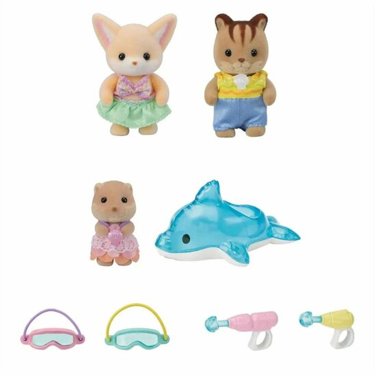 Sylvanian Families 5749 Trio Peutervriendjes Zwembad Fun