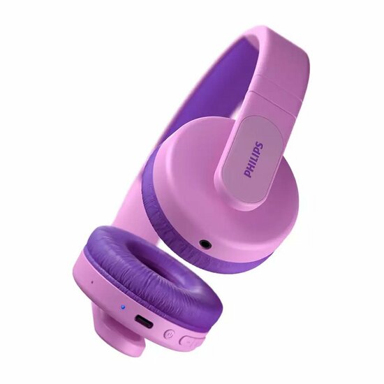 Philips TAK4206PK/00 Draadloze On-Ear Koptelefoon voor Kinderen + LED-Licht Roze