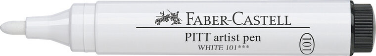 Faber Castell FC-167601 Tekenstift Pitt Artist Pen 101 Wit 2.5mm