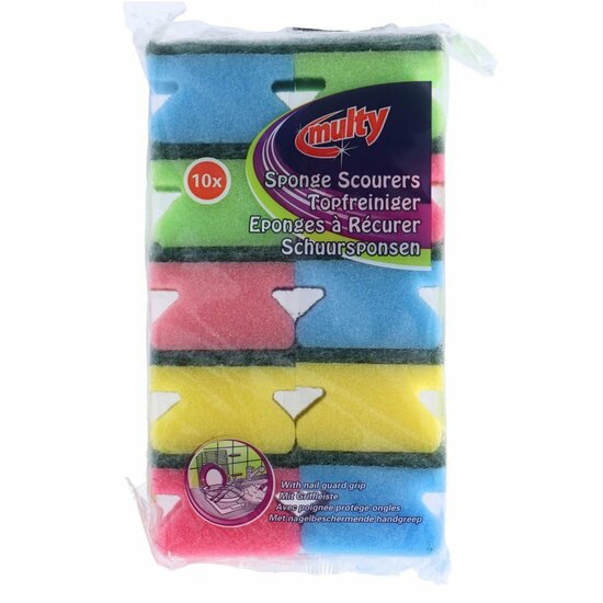 Multy Easy Grip Schuursponsen 10 Stuks