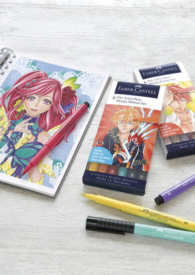 Faber Castell FC-167157 Tekenstift Faber-Castell Pitt Artist Pen Manga 6-delig Etui Sh&ocirc;nen