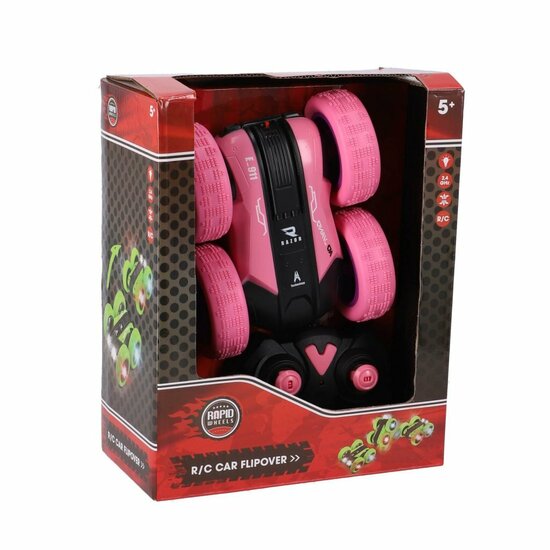 Rapid Wheels RC Flipover Auto Roze + Licht