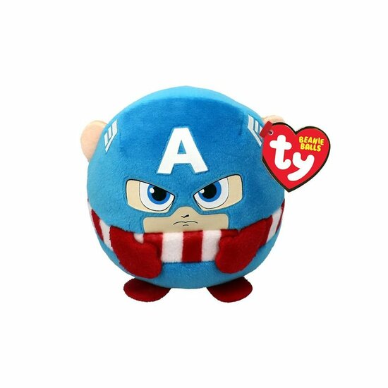 TY Beanie Balls Marvel Knuffel Captain America 10 cm