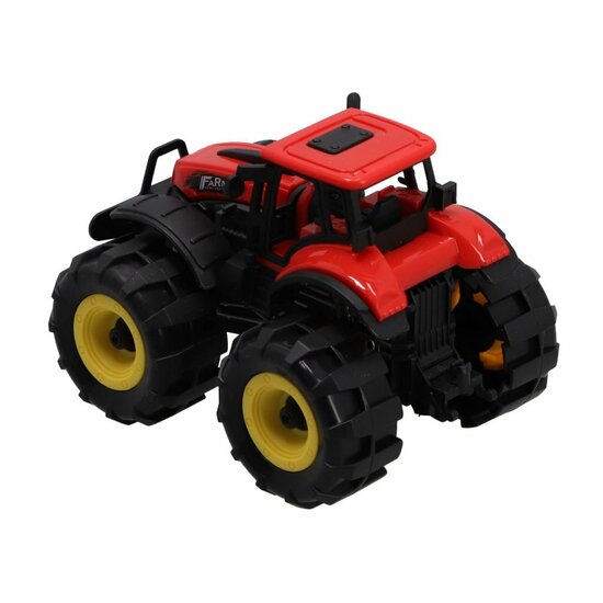 Tractor 15 cm + Licht en Geluid Rood/Zwart