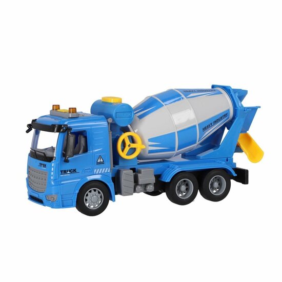 Betonmixer Truck 30 cm + Licht en Geluid Blauw/Grijs