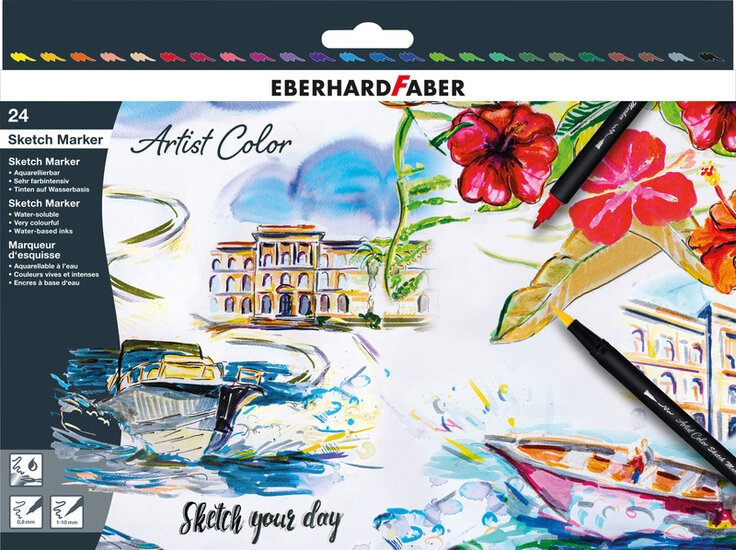 Eberhard Faber EF-558224 Sketch Marker 24 Stuks