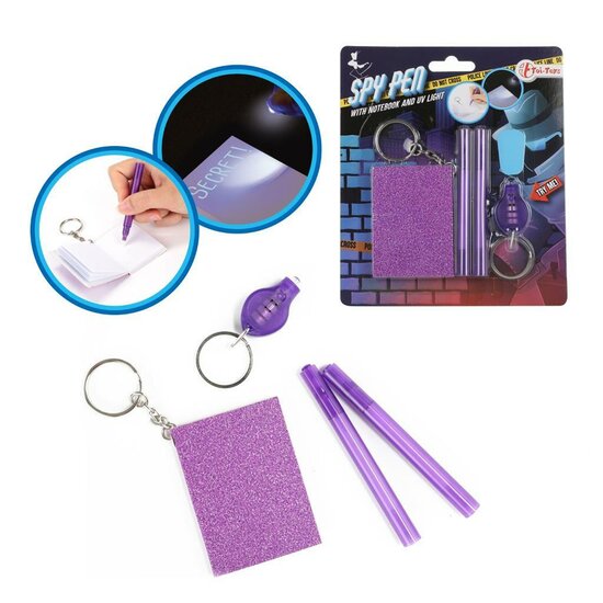 Toi-Toys Spy Pen Geheim Notitieboekje + 2 Pennen en Lampje